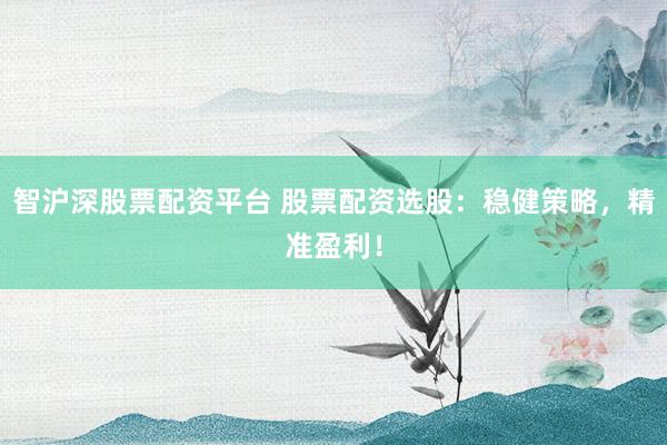智沪深股票配资平台 股票配资选股：稳健策略，精准盈利！