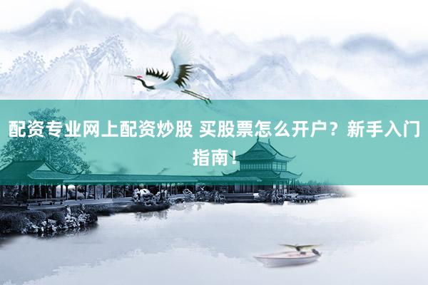 配资专业网上配资炒股 买股票怎么开户？新手入门指南！